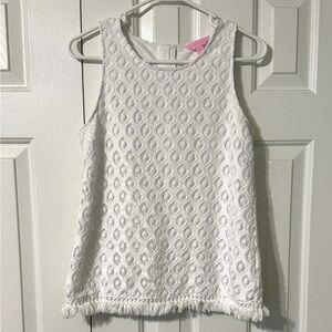 Lilly Pulitzer White Textured Top